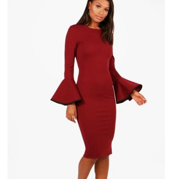 dark red dress uk